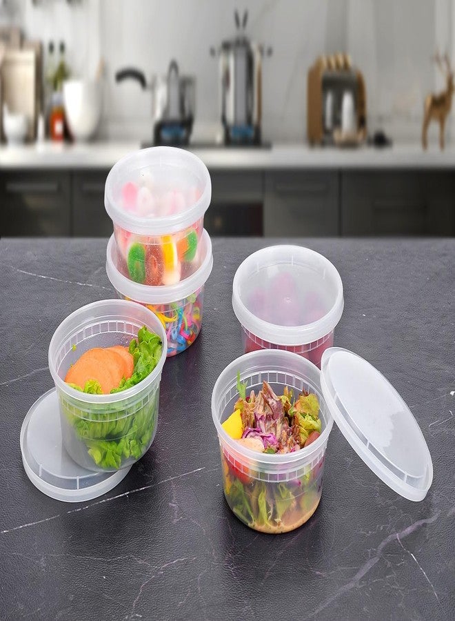 EDI Plastic Deli Food Storage Containers - 8 oz (20 sets), 16 oz (20 sets), 32 oz (10 sets) with Airtight Lids, Deli Containers Bundle - Image 4